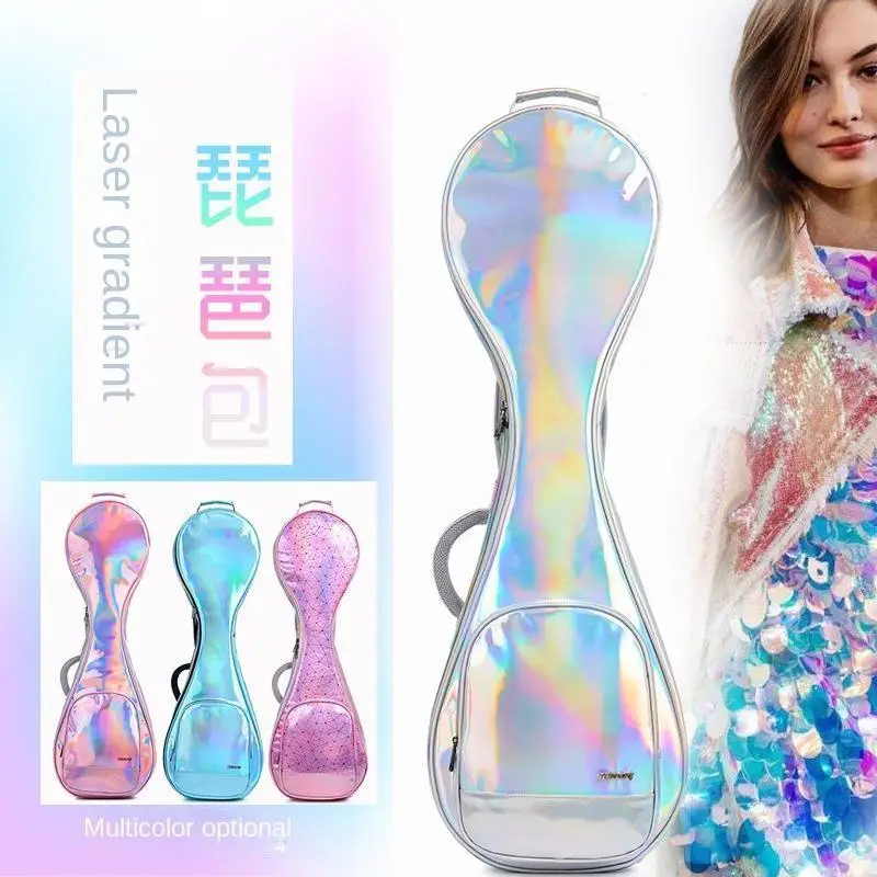 

1Pcs Adult Laser Transparent Waterproof Pipa Bag Portable Pipa Musical Instrument Professional Accessory Storage Bag