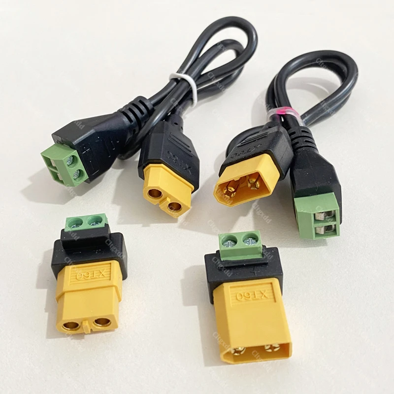 Cltgxdd XT60 auf 2-Pin-Schraubklemmenblock-Stecker, lötfreies RC-Lipo-Batterie-Stromumwandlungskabel – Detail 13