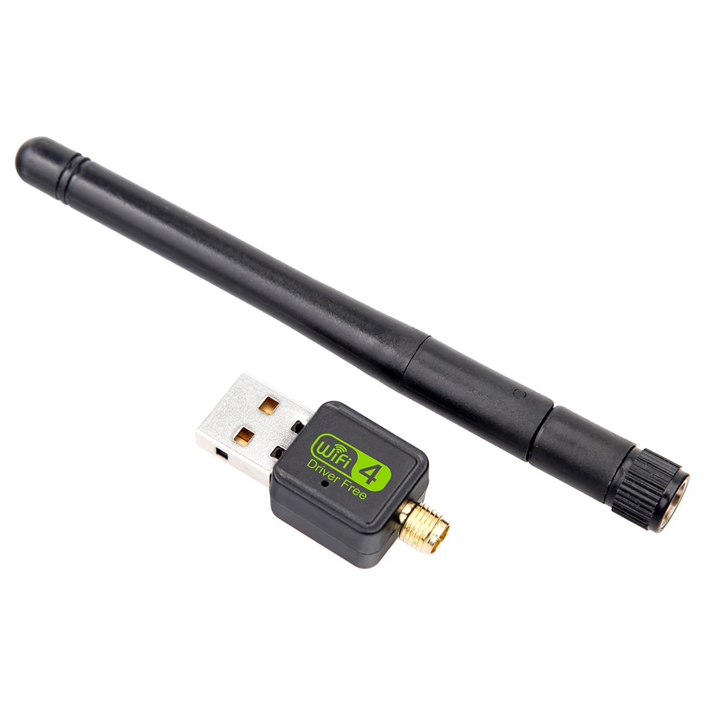 

150Mbps USB WiFi Adapter RTL8188GU 2dBi Antenna Driver-Free Win7/8/10/11 Desktop Laptop WiFi Receiver Linux MAC AP Mode Dongle