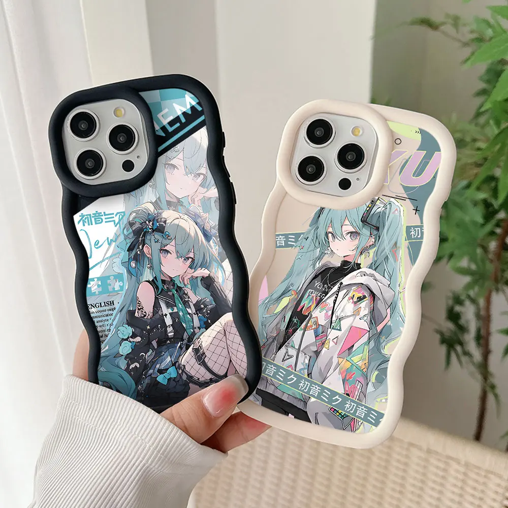 Cute Hatsunes Mikus Phone Case For Xiaomi Redmi Note 8 9 9S 10 10S 11 12 13 Pro Plus 4G 5G Candy Color Soft TPU Back Cover