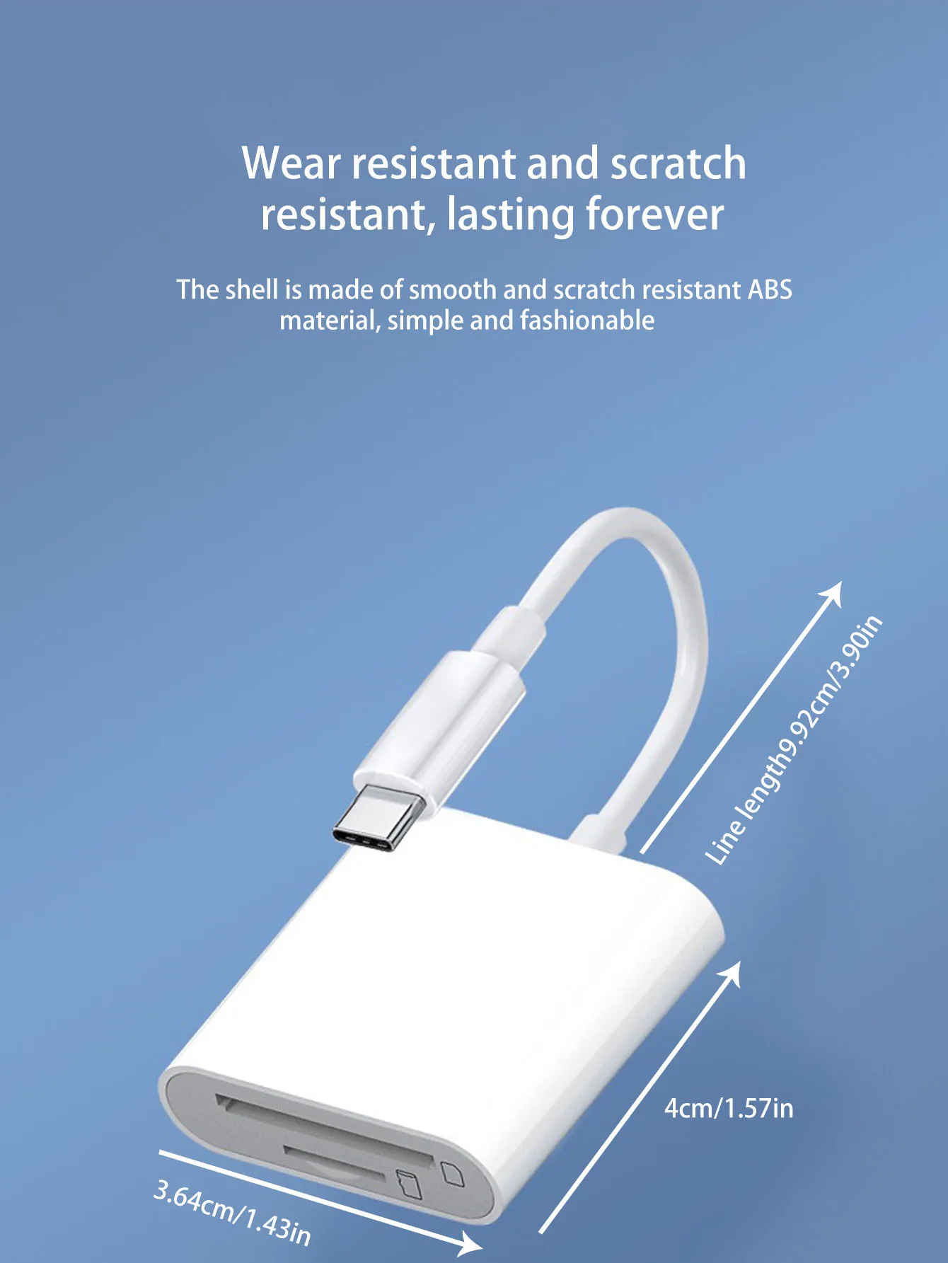 เครื่องอ่านการ์ดสมาร์ทการ์ดแบบ Type-c แบบสองในหนึ่งเดียว, USB 3.0, เครื่องอ่านการ์ด OTG อเนกประสงค์, รองรับเครื่องอ่านการ์ด SD/TF