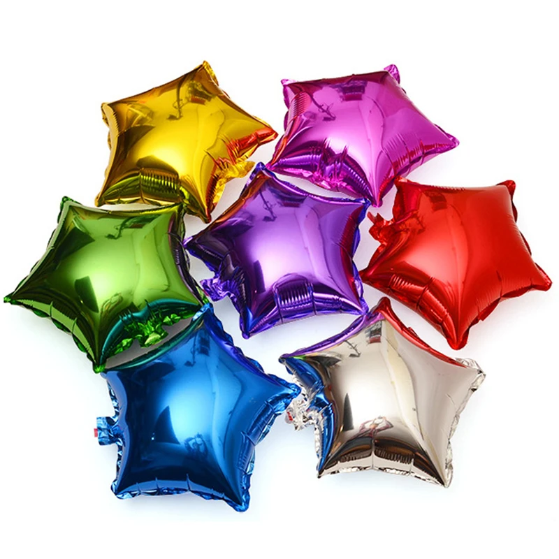 Hot 1 pcs/lot 18\'\' five-pointed star shaped foil Balloons Helium Metallic pure color balloons Wedding birthday party decoration