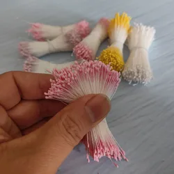 350pcs 1mm 2mm Retro Matte Double Heads Mini Flower Stamen Pistil Wedding Decoration DIY Fake Christmas Scrapbooking Gift Craft