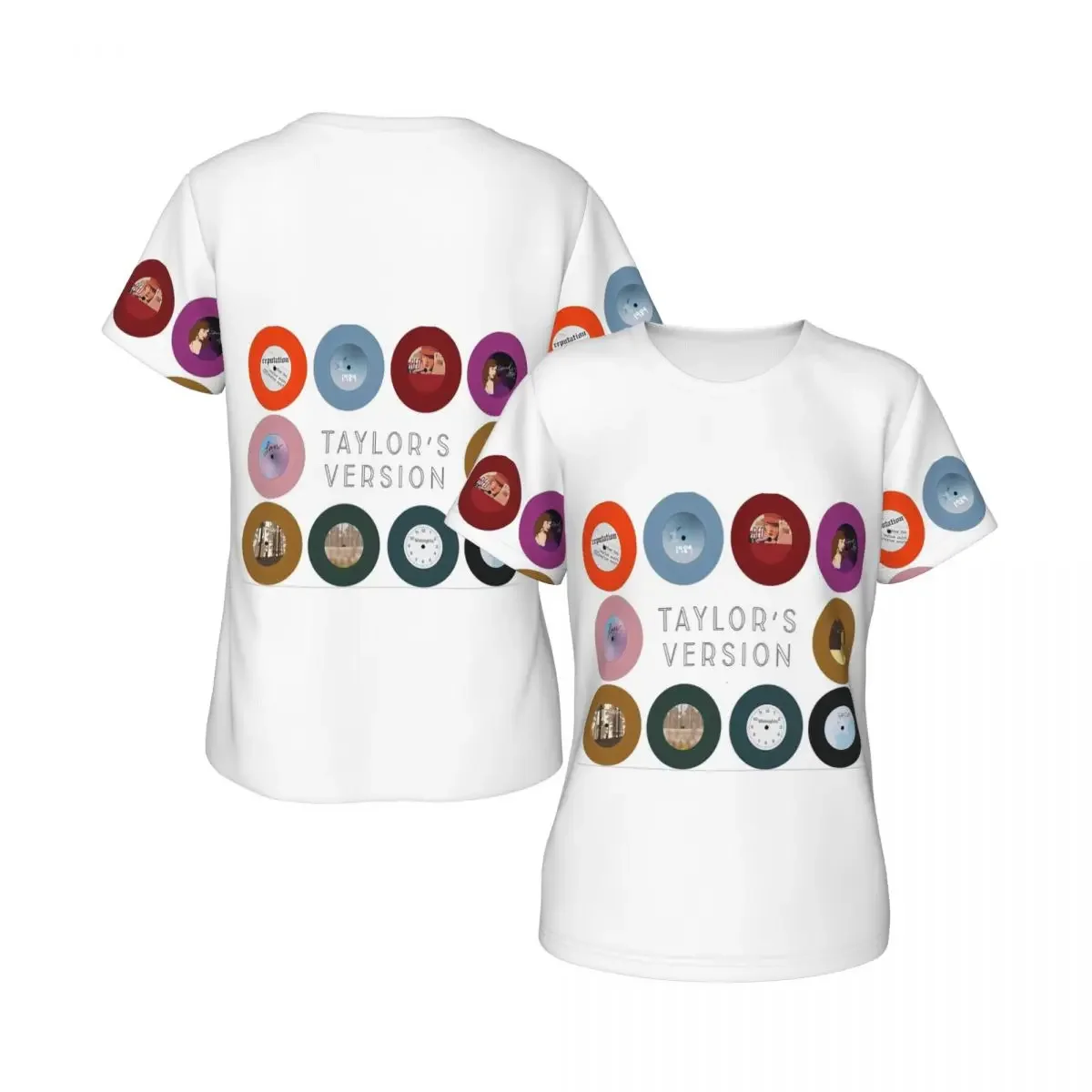 Taylors Version Eras Tour Albums T-Shirt for Women O-Neck Streetwear T Shirts Women's Short Sleeve Summer Clothes Tops