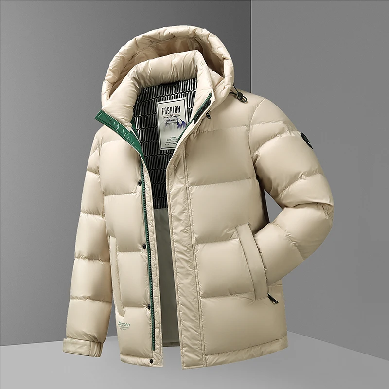 

Good Quality 90% White Duck Coat Men 2025 Winter Puffer Hooded Wind-Proof Jacket Male Luxury Hat Remove qWarm Parkas Coat