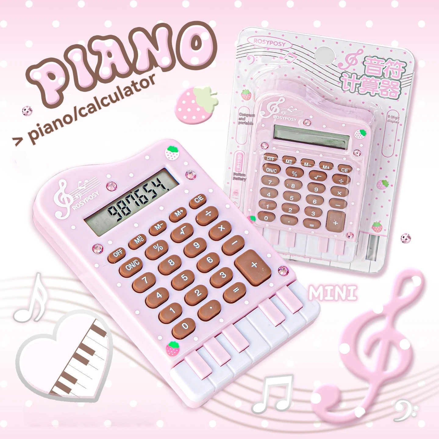 1PC Note Calculator High Beauty Cute Student Office Calculator Student Calculator