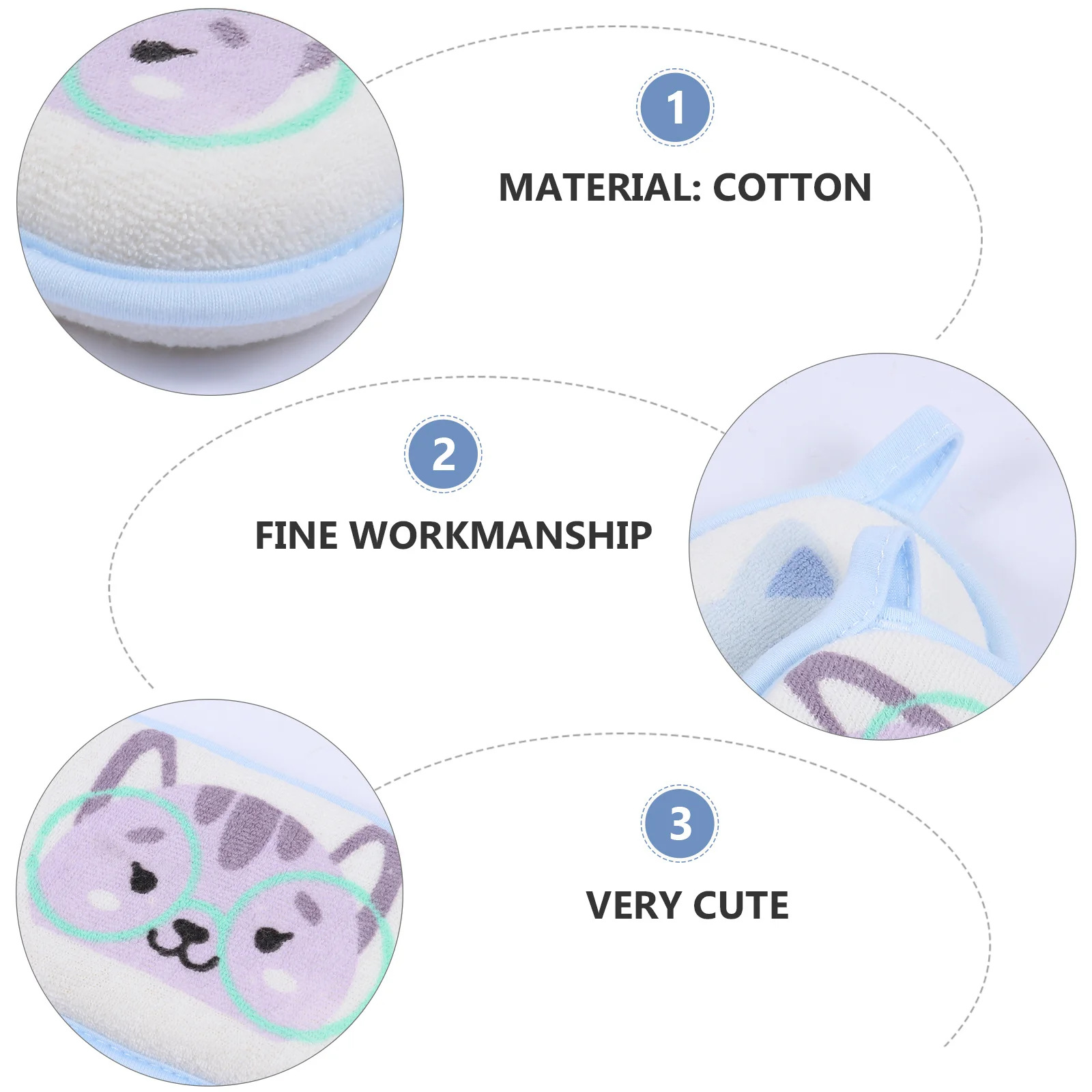 

3Pcs Bath Sponge Cartoon Ultra Cotton Absorbent for Shower Soft Scrubber Shower Bath Sponge