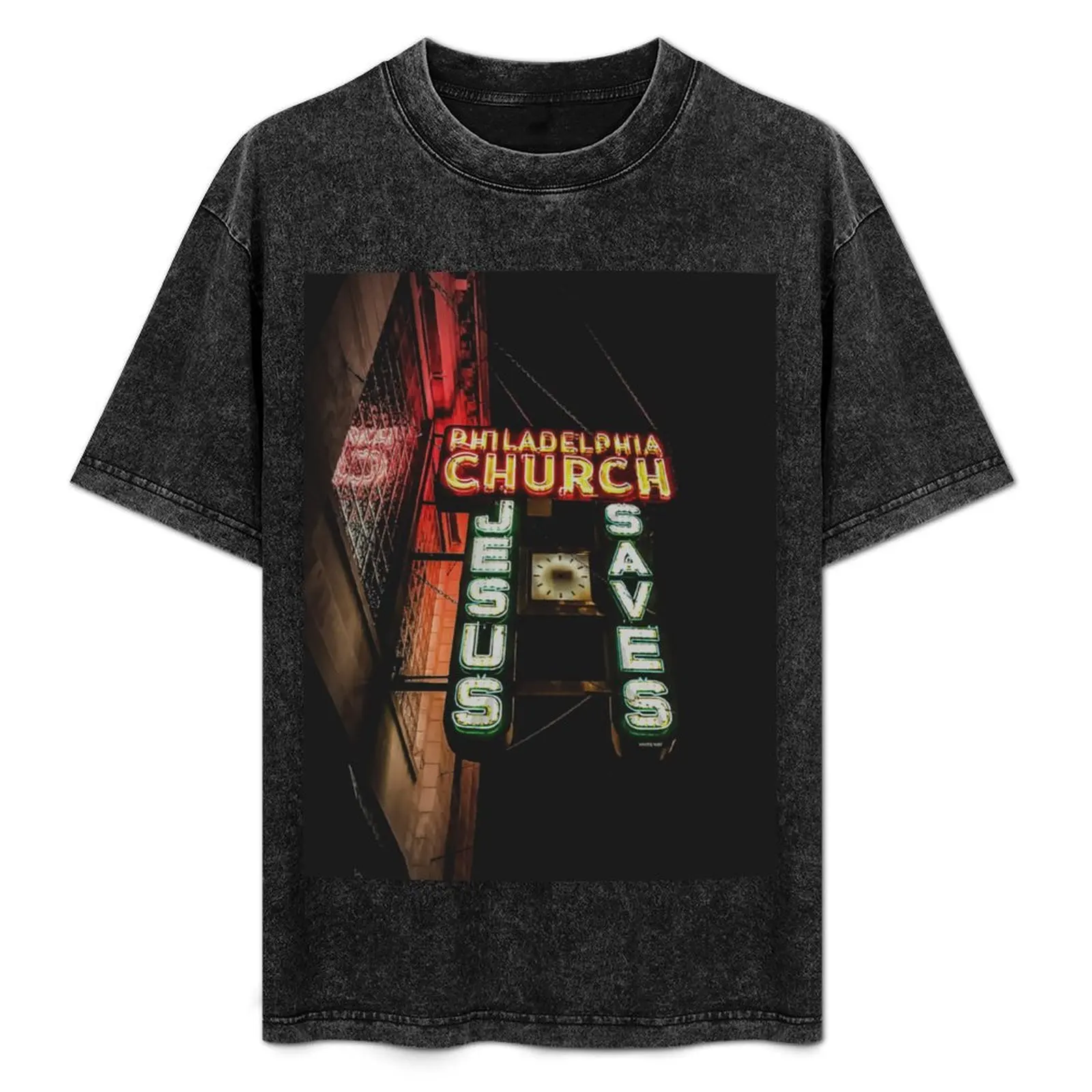 

Jesus Saves Vintage Neon Sign T-Shirt customs design your own baggy shirts big and tall t shirts for men