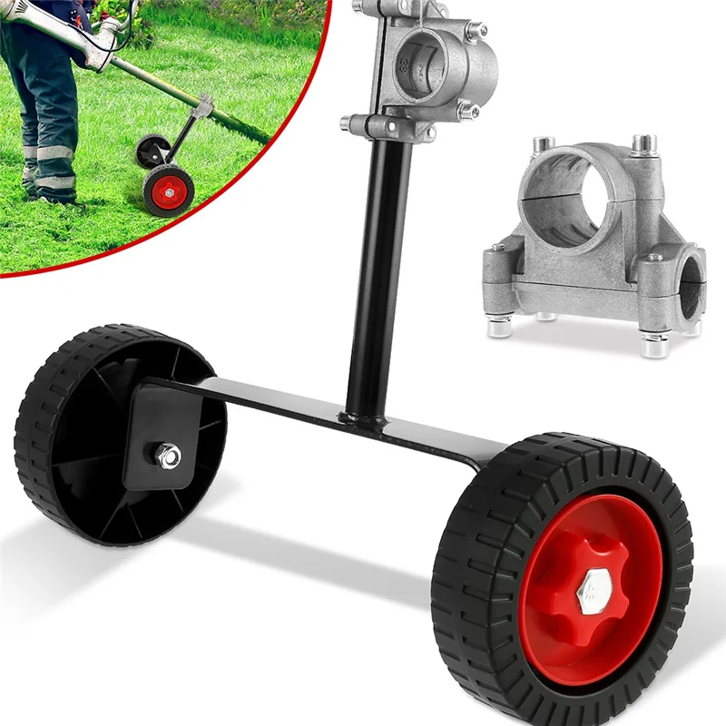 

A81M New 1 PCS Lawn Mower Support Wheel Backpack Weeder Handheld Support Frame Portable Support Wheel Black