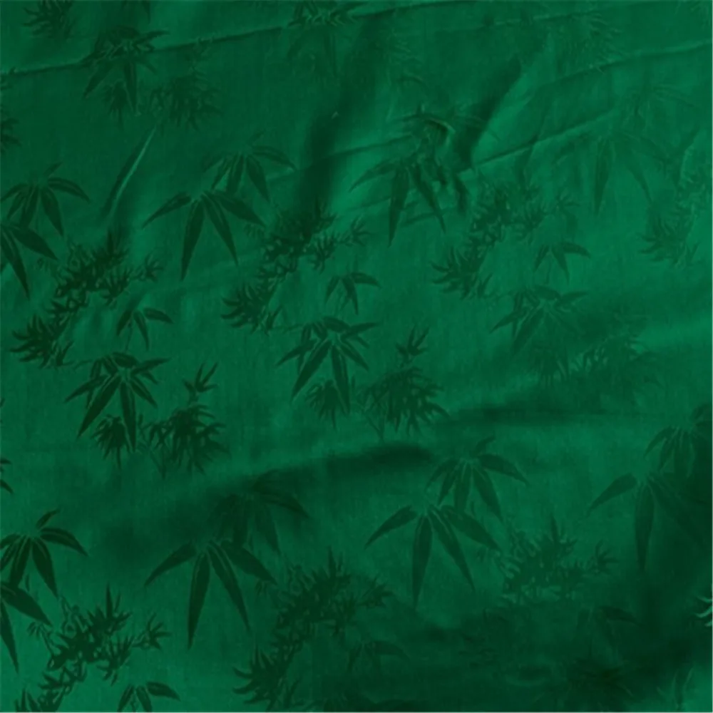 2024 New Vintage Bamboo Leaf Soft Silk Jacquard Fabric Luxury for Elegant Dress Underwear