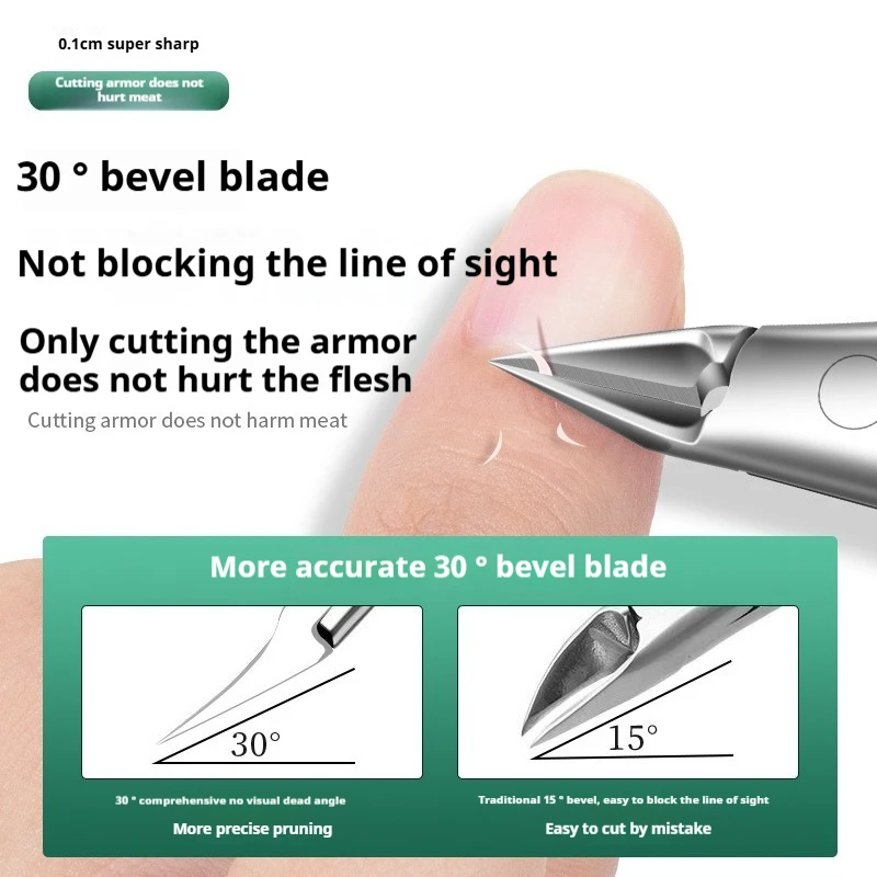 Exfoliating scissors Cuticle cutter Pedicure tool Nail clippers Nail clippers ingrown toenail foot correction pliers image 3