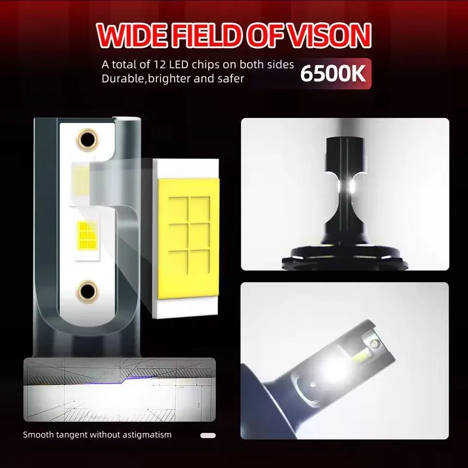 헤이워드 2개 H1 H3 H4 H7 LED H8 H11 9005 HB3 9006 HB4 9012 Hir2 LED 헤드라이트 전구 자동차 키트 H7 터보 자동차 안개등