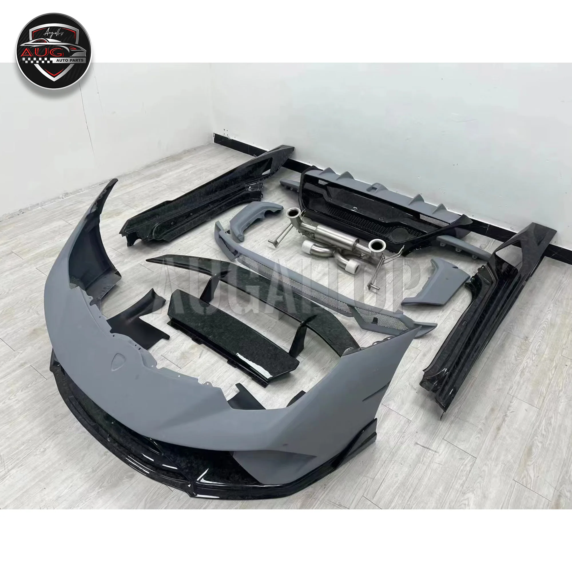 

For Lamborghini Huracan LP580-2 LP610-4 upgrade LP640 surround body kit front bumper rear bumper side skirt carbon fiber kit