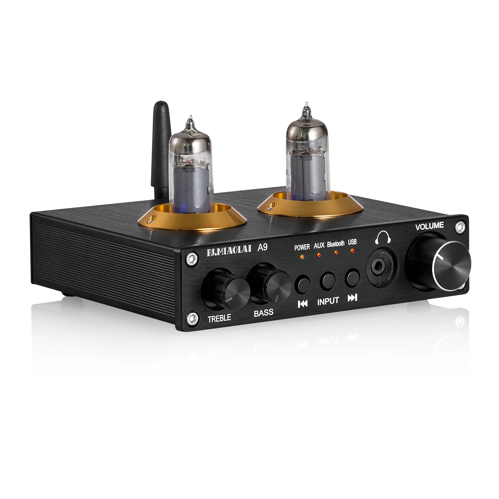 Desktop HIFI 6K4 Tube Bile Preamp BT 5.0 Power Amplifier U Disk Lossless Decoding Playback