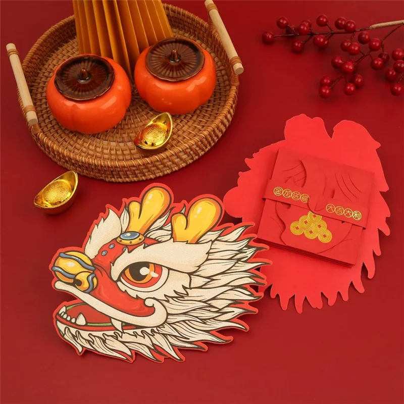 12 قطعة المظاريف الحمراء للطي المغلف الأحمر محظوظ المال المغلف مجموعة كيت السنة الصينية الجديدة المغلفات الحمراء ، السنة الجديدة مجموعة الحزمة الحمراء