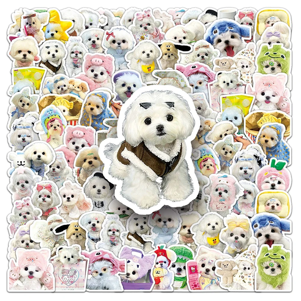 

10/30/50pcs Cute Cartoon Dog Stickers Graffiti DIY Stationery Scrapbook Phone Bike Kawaii Animal Waterproof Sticker for Kids Toy