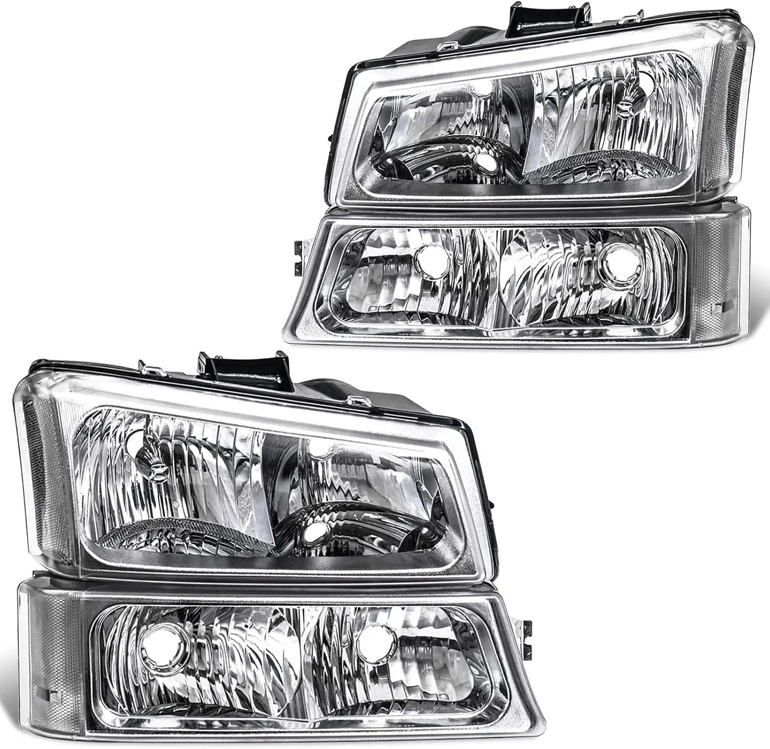 

Фара в сборе, совместимая с Chevy Silverado Avalanche 07 Silverado Classic 03-06 со стороны водителя и пассажира, сигнальный бампер