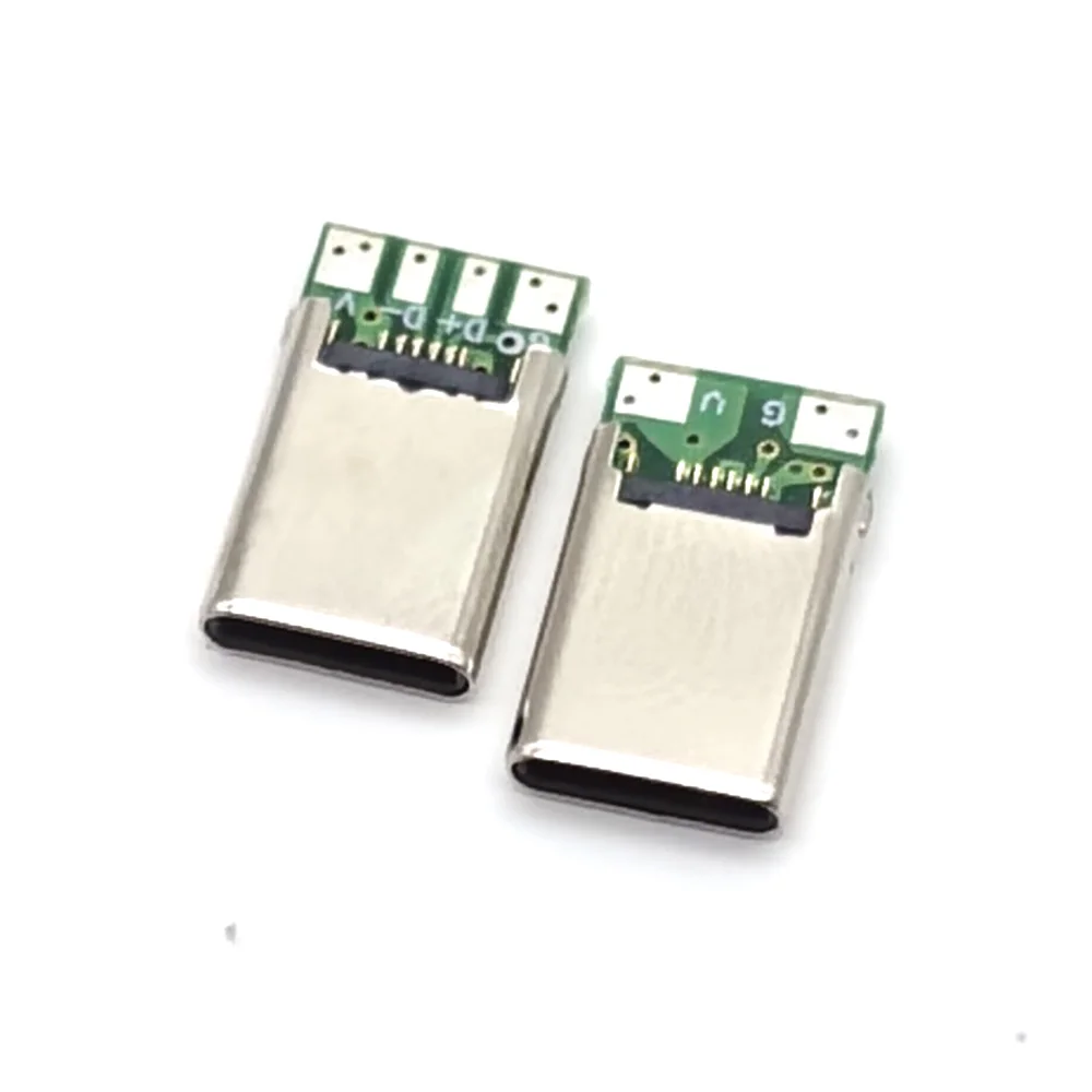 Type-C USB Connector 2/4 Pin Female Charging Port Jack PCB SMD SMT DIY USB-C Socket Solder DIY Repair Adapter ﻿