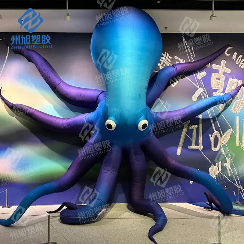 

High Inflatable Octopus Shape Giant Custom Inflatable Cartoon Ocean Animal For Art Gallery Decoration