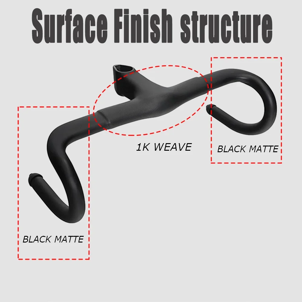 F10  28.6mm Full Carbon Fiber Integrated Cockpit Road Handlebar 1K Matte / gloss  Bicycle parts  within Adapter Computer Mount