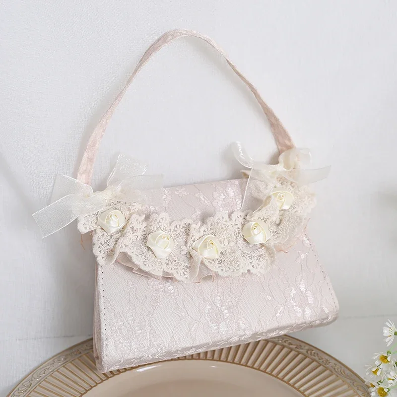 

Women's Handbags Lolita Style Sweet Cute Portable Shoulder Bag Female Fashion Elegant Summer Autumn 2025 New Crossbody Bags