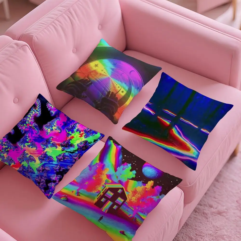 كيس وسادة رائع على شكل حرف N من النيون، غطاء وسادة أريكة حريري قصير من القطيفة مع سحاب غير مرئي مقاوم للغبار لديكور المنزل #2