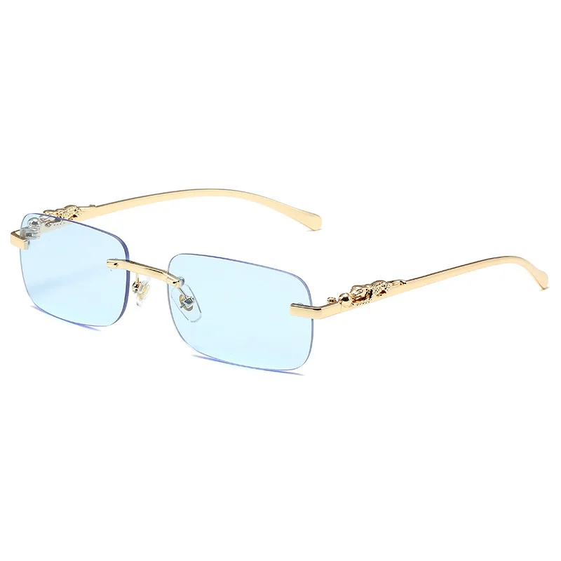 American Luxury Brand Women\'s Sunglasses Outdoor Leisure Beach Men\'s Sun Shades Leopard Head Ultra Light Frame Sun Glaases UV400
