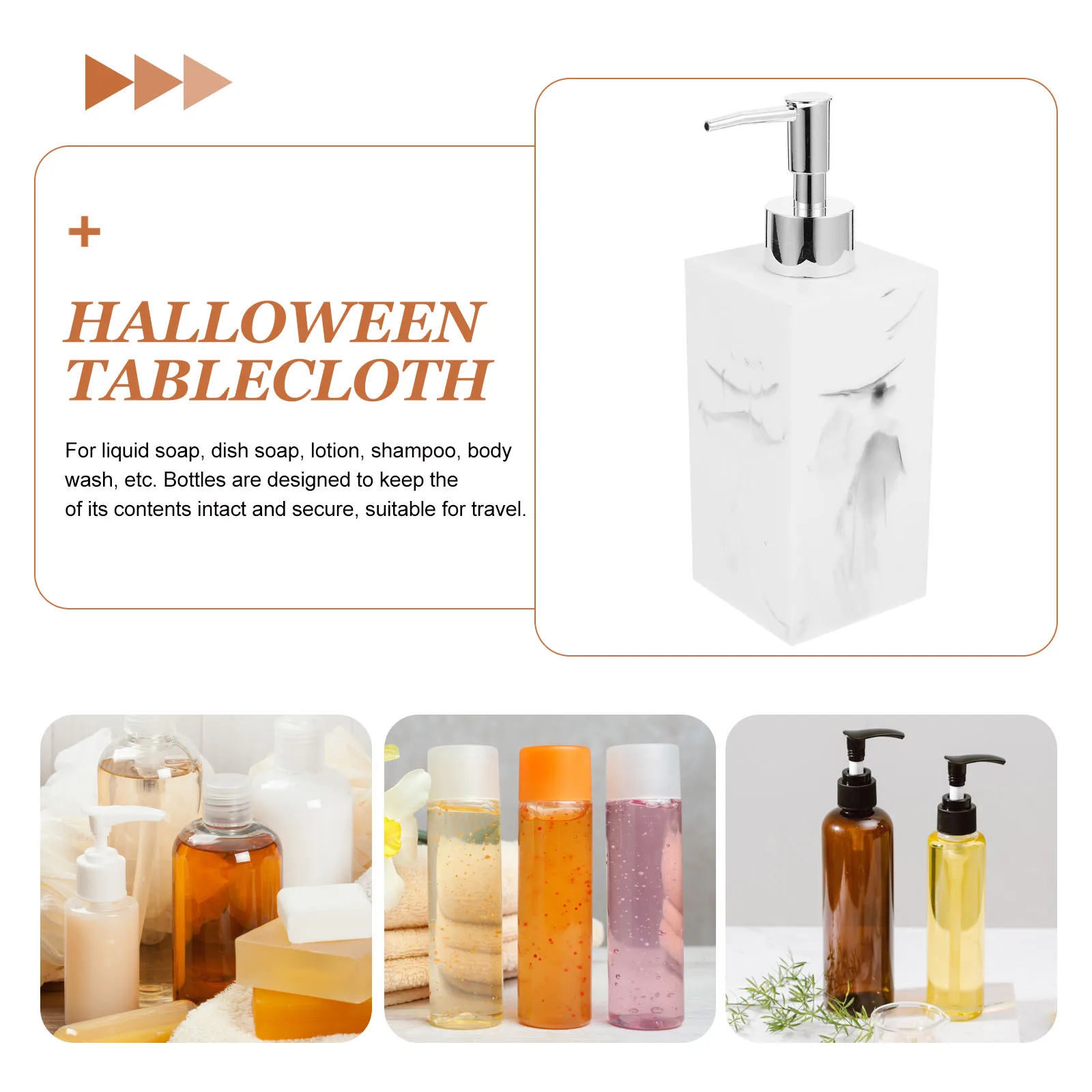 

Refillable Bottles Marble Pattern Press Pump Bottle Home Use Lotion Bathroom Accessories Reusable Shampoo Conditioner Dispenser