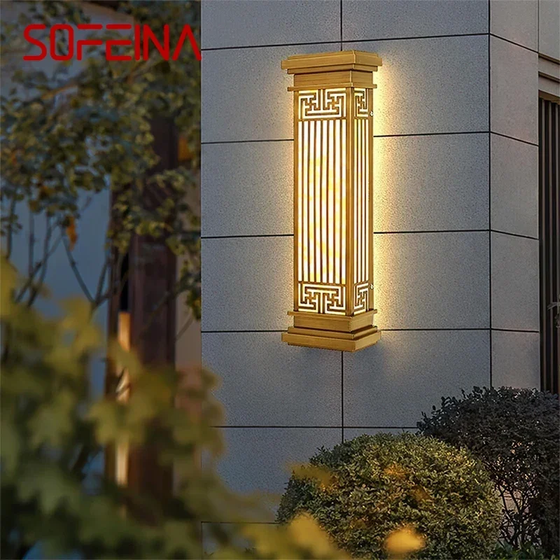 SOFEINA Contemporary LED Outdoor Wall Lamps Electric Simplicity Waterproof Balcony Hallway Courtyard Villa Gate Hotel