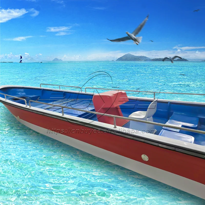 

Factory Direct Wholesale 6.7M Fiberglass Fishing Boats 22Ft Ferry Boats High Quality Rowing Boats