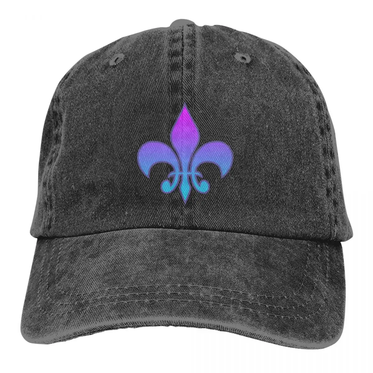 Fleur De Lis Multicolor Hat Peaked Women's Cap Pink To Light Blue Bucket Personalized Visor Protection Hats