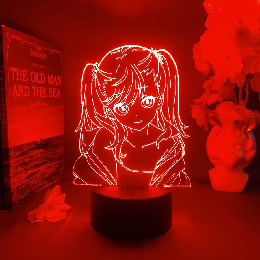 

Милая калейдная подкладка, 3D акриловая лампа, фигурка FGO, ночник, украшение для Harajuku, украшение для спальни для девочек, кавайная лампа Fate