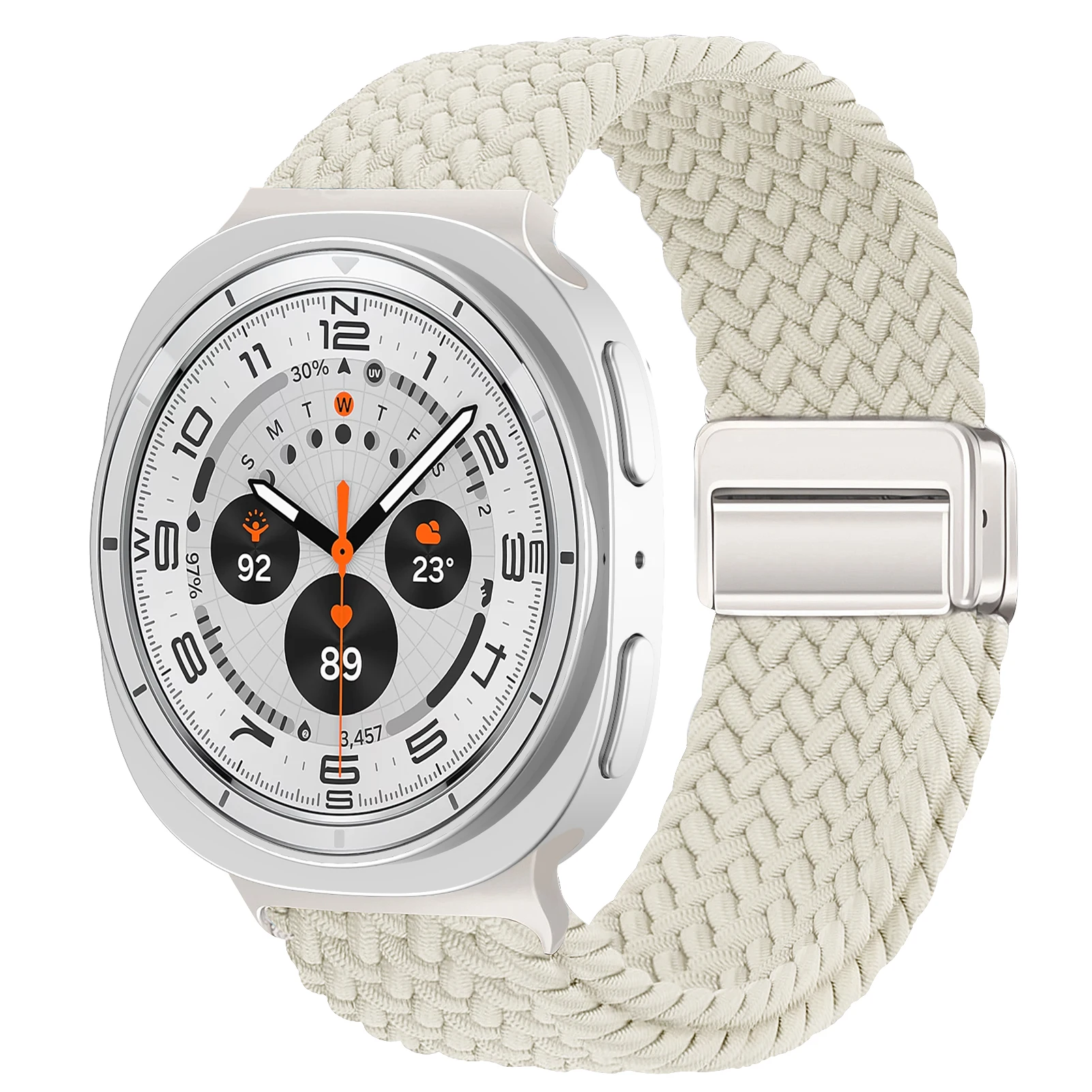 Magnetisches geflochtenes Armband für Samsung Galaxy Watch 9 8, 44 mm, 40 mm, Nylonarmband, Correa, Pulseira, Galaxy Watch 8 Classic 46 mm – Detail 4