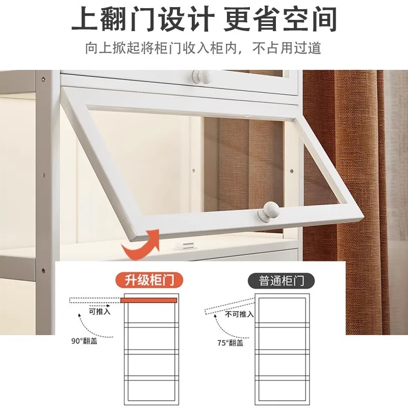 Acrylic bookshelf dust-proof bookcase storage living room floor locker