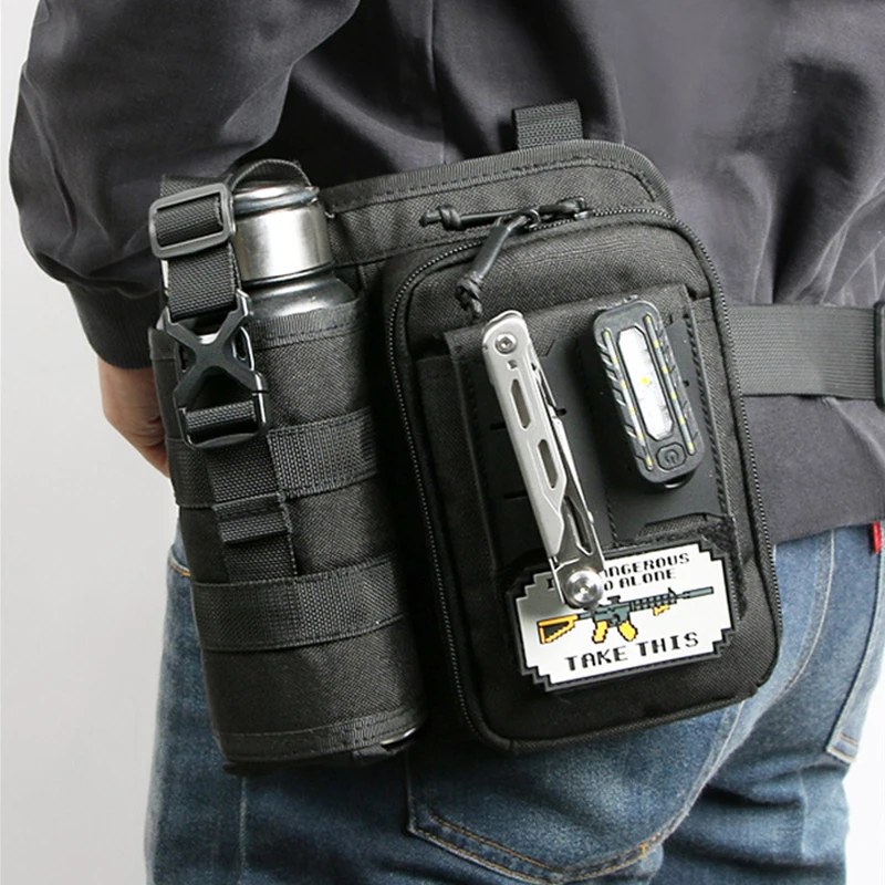 

Climbing Tactical Waist Bag Large Capacity Outdoor Travel Fishing Hunting Camping Pouch Water Bottle Cover Portable Phong Bag