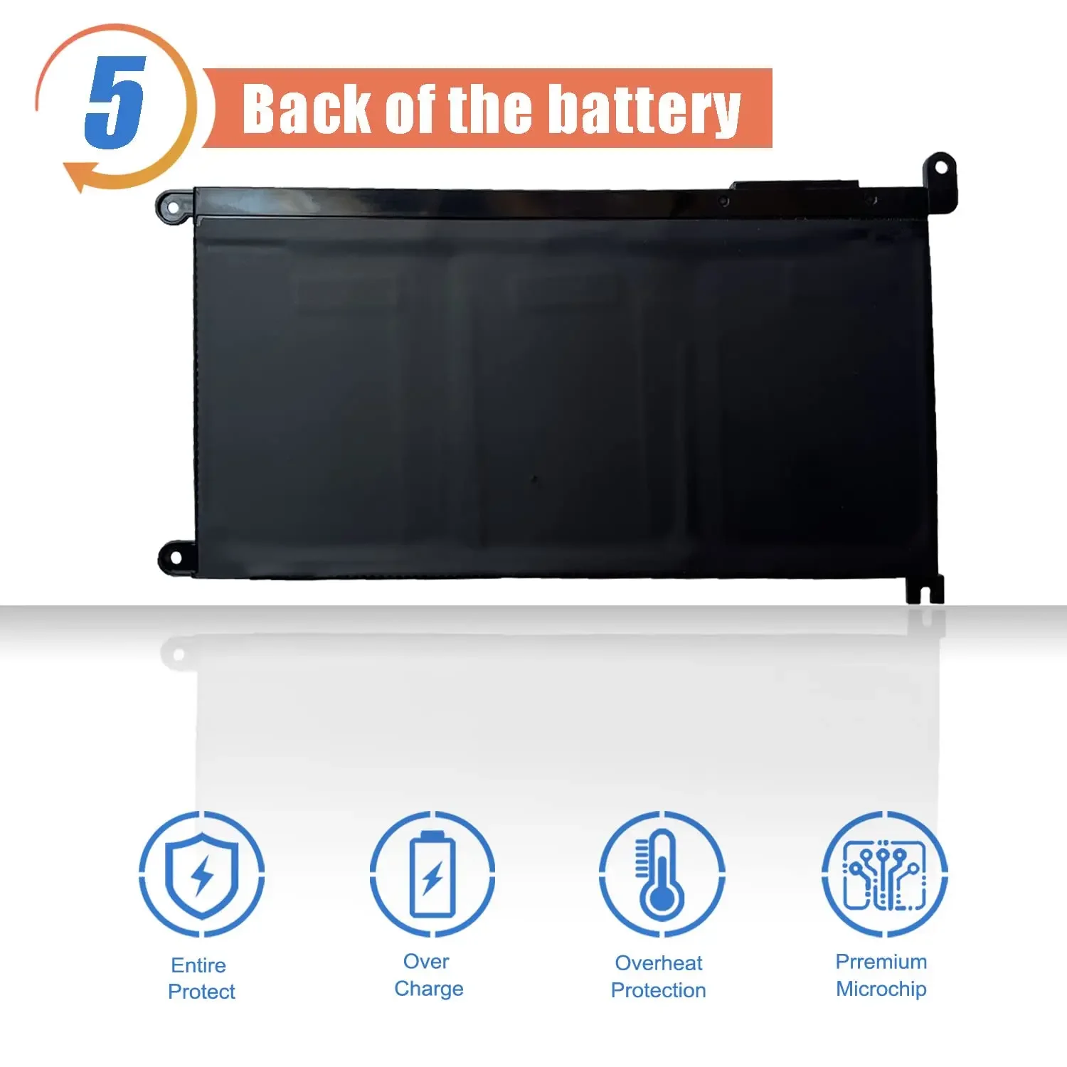 WDXOR WDX0R Laptop Battery for Dell Inspiron 13 15 5000 7000 5570 7579 7378  5565 5567 5378 5379 Latitude 3340 3400 3500 3190 view 6