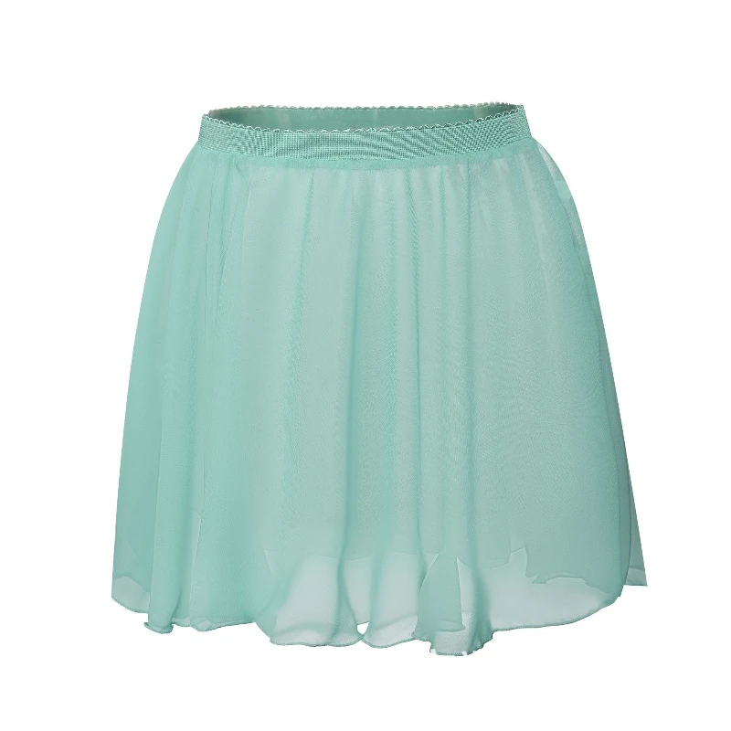 Fashionable and Comfortable Advanced Breathable Chiffon Skirt for Girls Dance Elastic Waist Half Dance Percale Chiffon Skirt