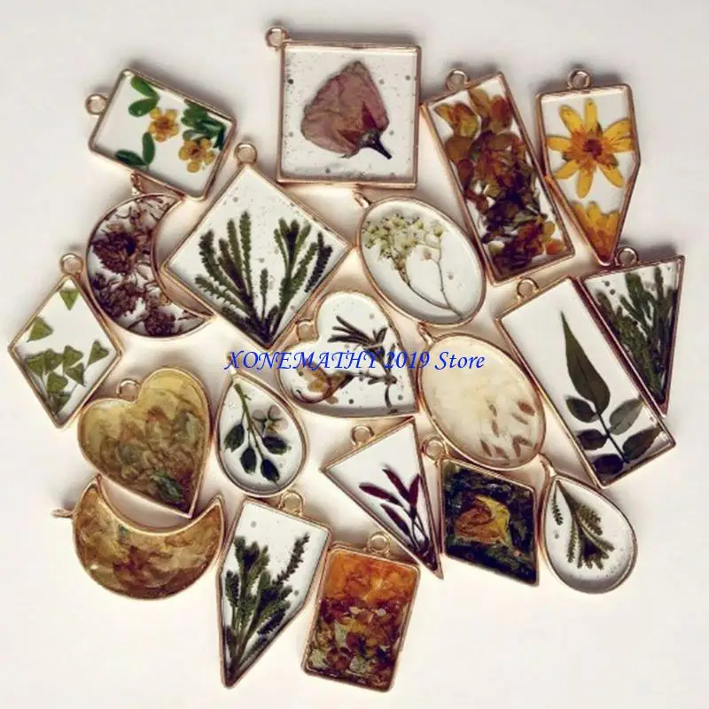 

F42F 60 Pcs UV Epoxy Hollow Frames Resin Craft Bezels Pendants for Necklaces Earrings