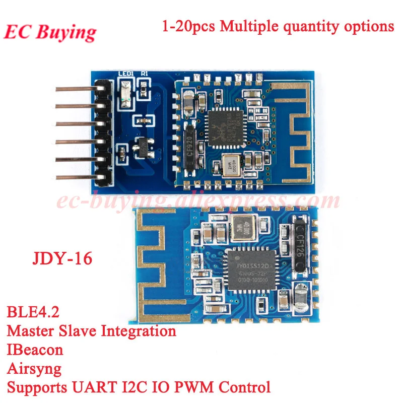 JDY-16 Bluetooth-compatible 4.2 Transparent Transmission Module CC2541 2.4G Wireless BLE IIC I2C UART Interface Support Airsync