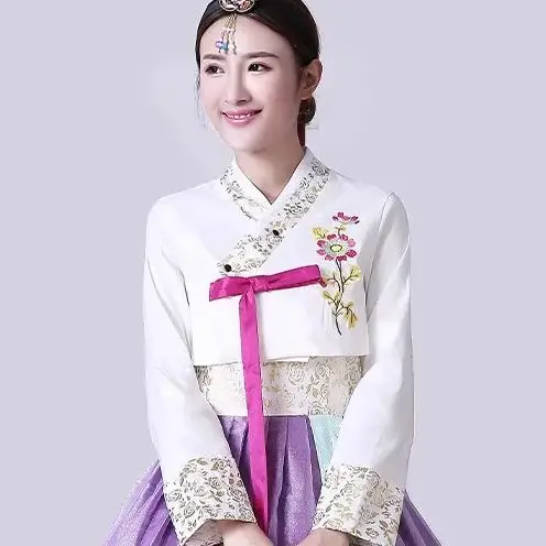 أزياء الهانبوك اللباس للنساء القديمة التقليدية مرحلة الرقص زي سيدة قصر كوريا الزفاف ملابس الرقص الوطني