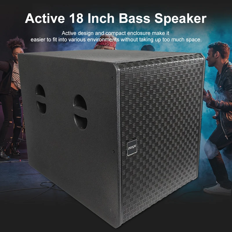 New Built In DSP Amplifier Active Professional Speakers Sound Sub Woofer Party Dj Outdoor Big Bass Subwoofer 18 Inch Speaker