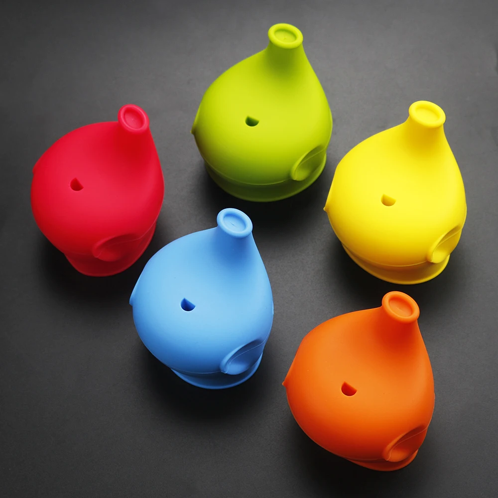 JCD 30G Elephant-Shaped Soft Silicone Cup Mouth Cover For Children Training Suction Cup Drink Bottle Spill-proof Cap Nozzle
