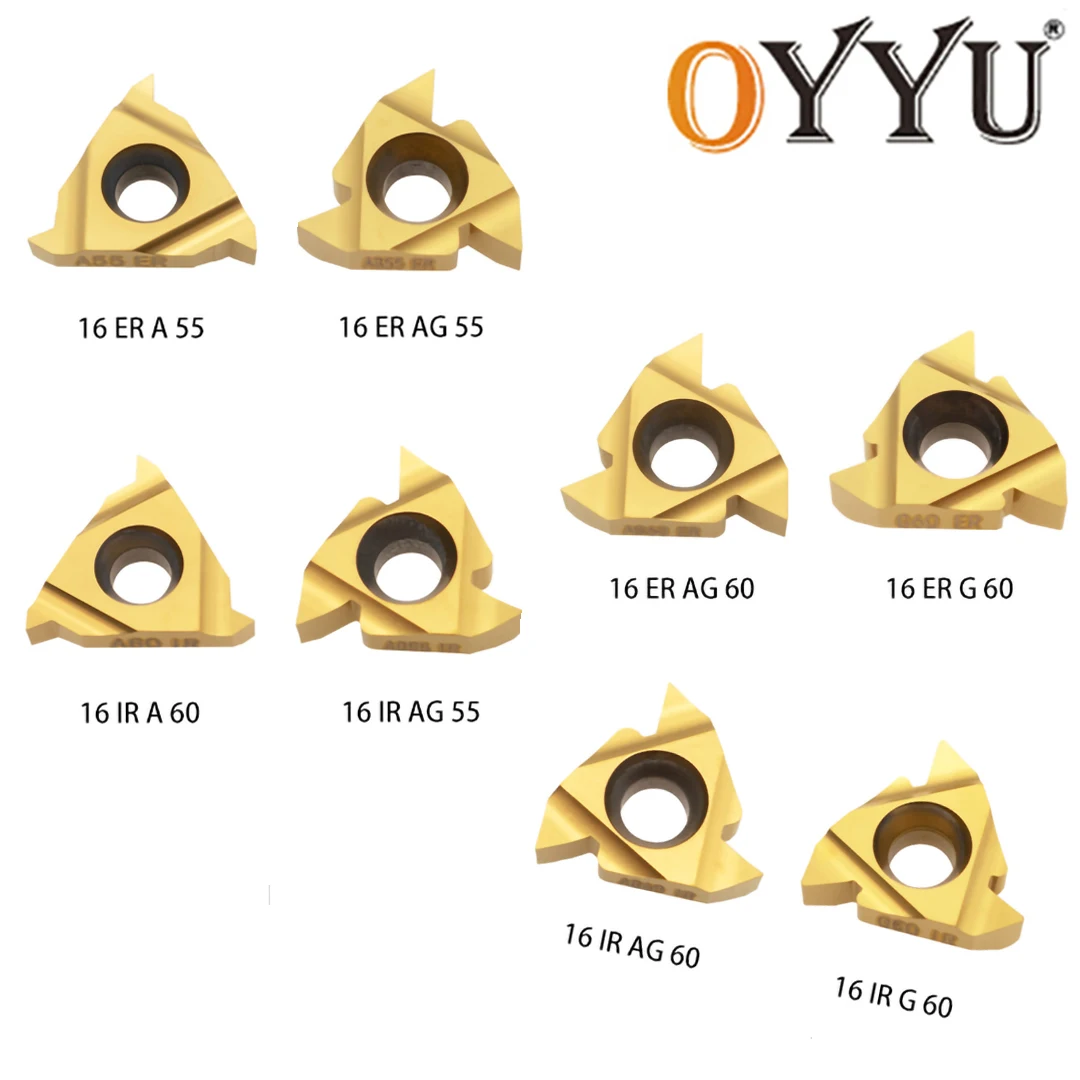

OYYU 11ER 16ER 11IR 16IR A55 A60 AG55 AG60 G55 G60 A G AG 55 60 BYM11 Твердосплавные вставки с внутренней резьбой 11 16 IR ER Лезвия с ЧПУ