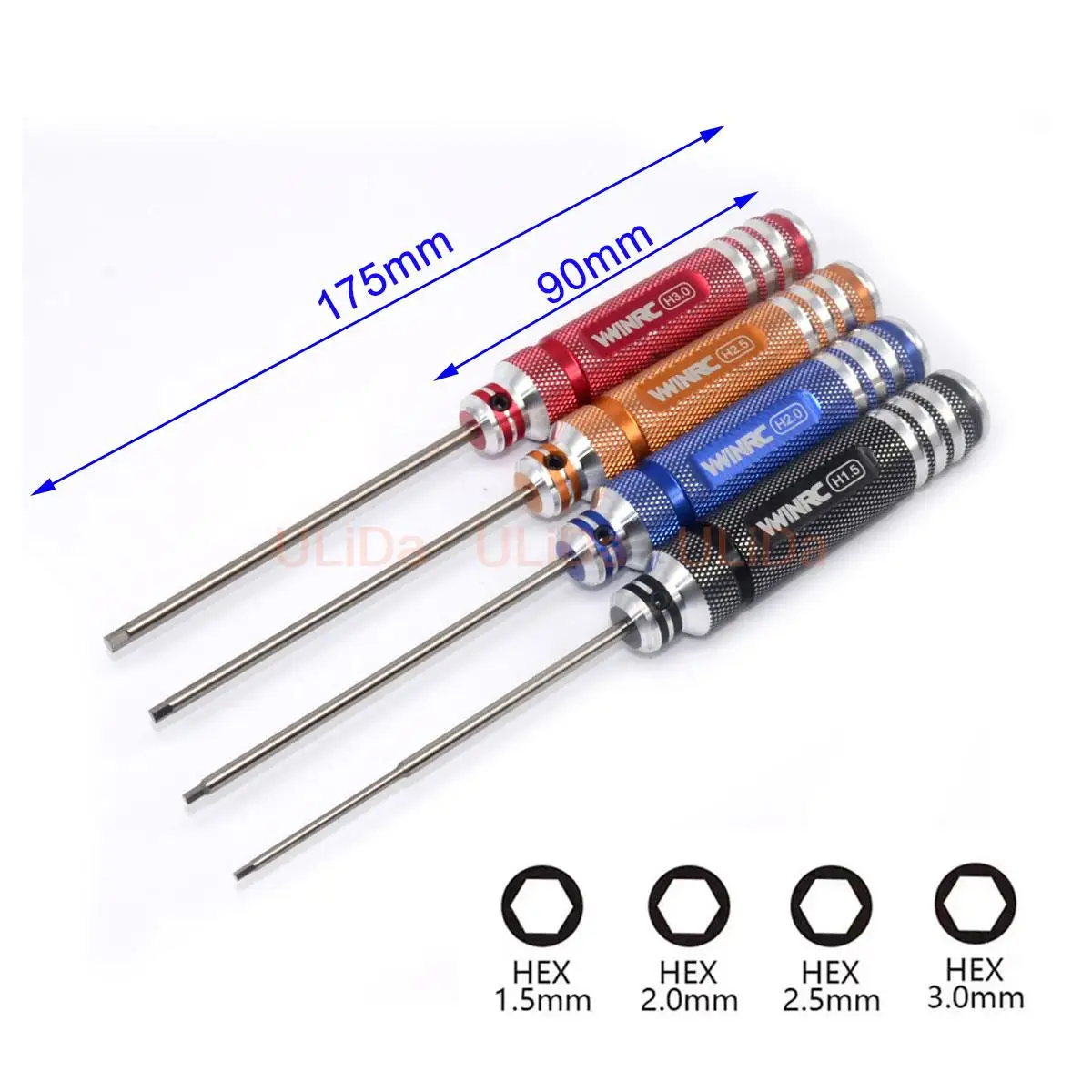 H1.5-3mm Allen Hex Screwdrivers Key 1.5mm 2mm 2.5mm 3mm Hexagon Screw-driving for RC Helicopter Drone Aircraft Model Repair Tool