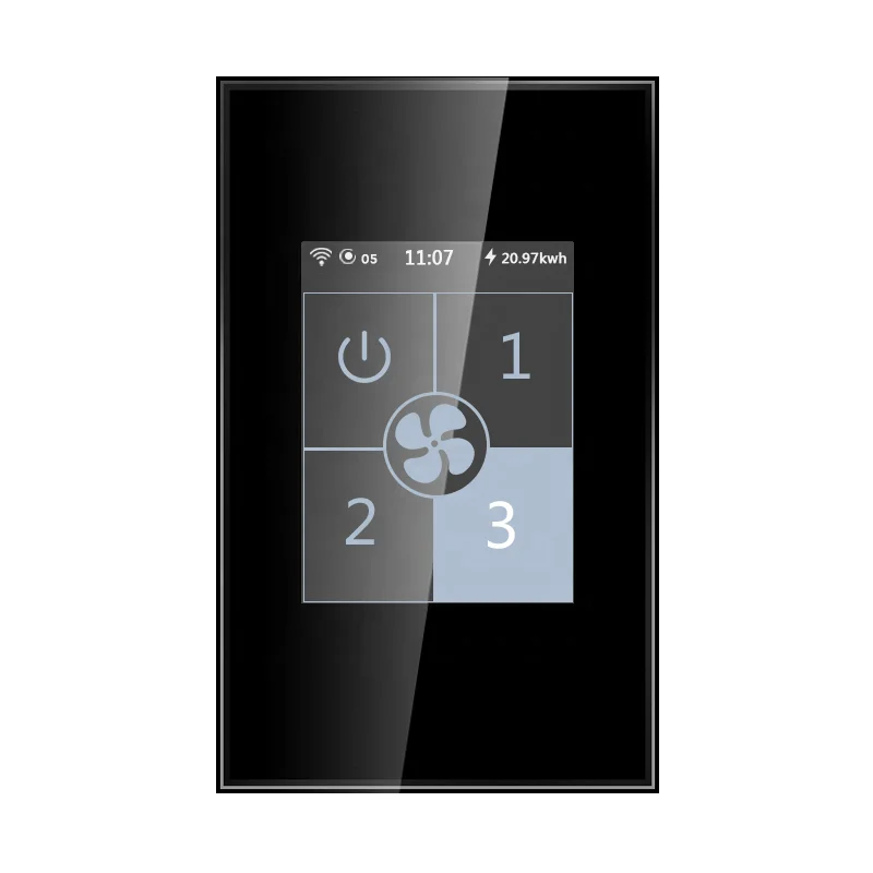 

2022 New Lanbon Fan Switch Work with Tuya/smart Life Homekit google Alexa Wifi Smart Switch Smart Home System Wall Fan Switch