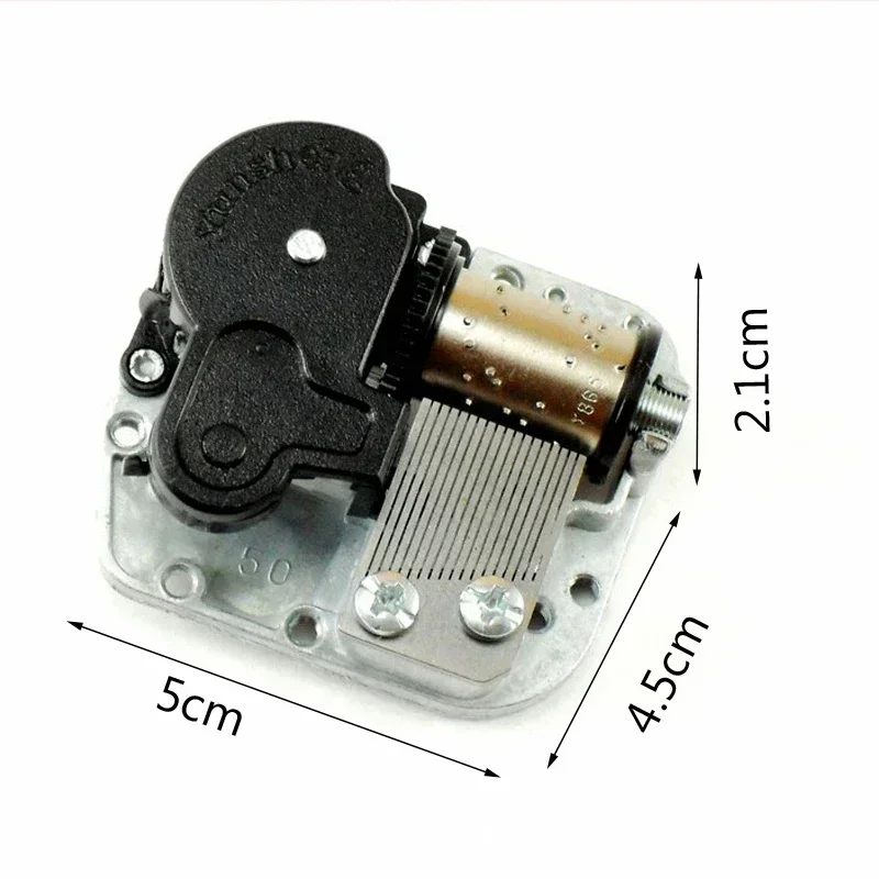 F New Yunsheng Music Box Movement 18 Tones Hand Cranked Clockwork Music Box with Screws Mini Home Decor 1pc