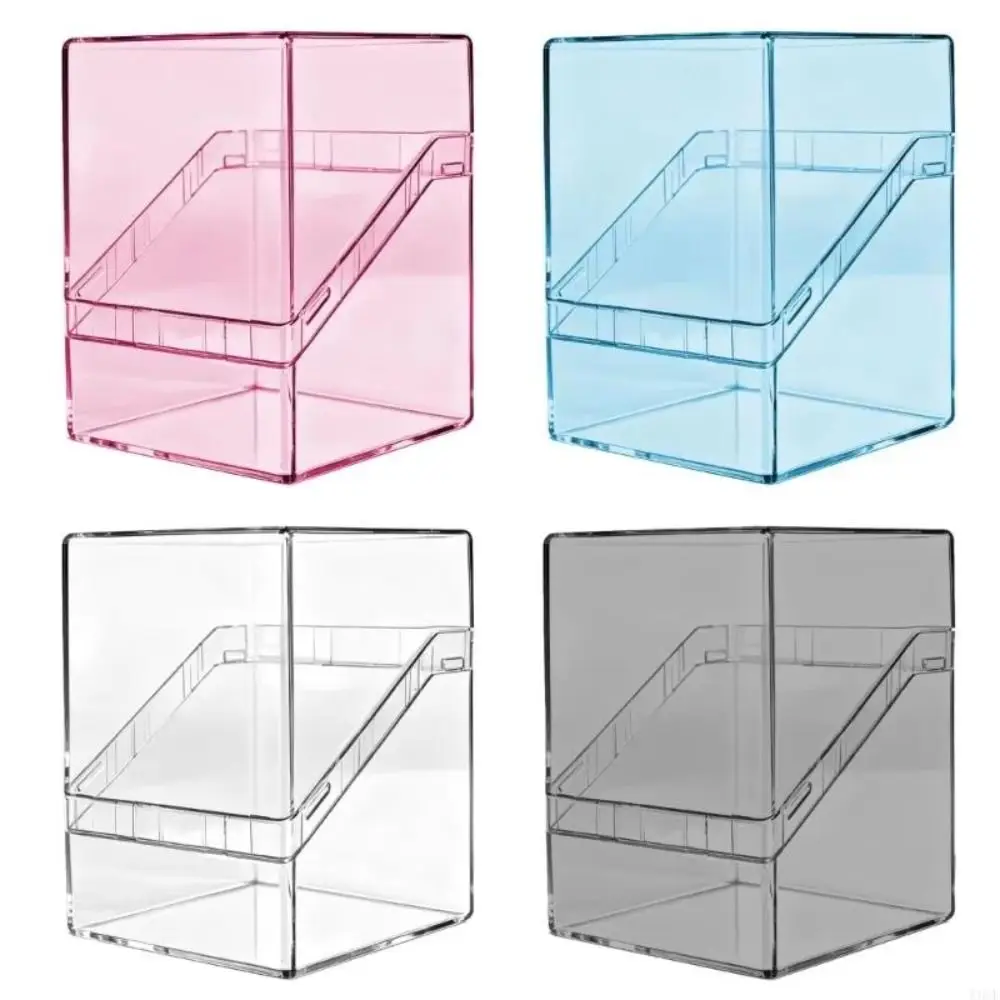 Image of Acryl-Kartenaufbewahrungsbox Transparent 100 Stück Kapazität Acryl-Kartenetui Klare Anzeige Sichere Aufbewahrung Karten-Präsentationsbox