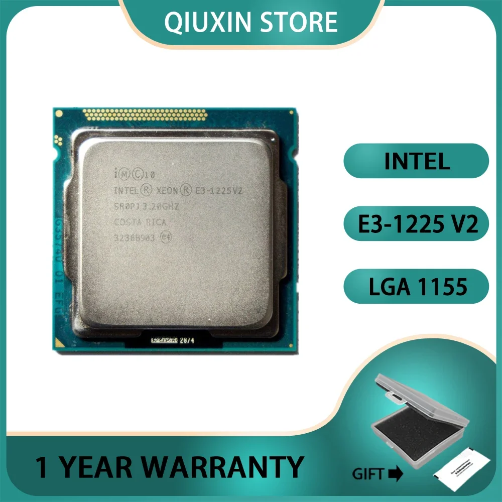 

CPU GHz Quad-Core Quad-Thread E3 1225 v2 Intel Xeon E3-1225 v2 E3 1225v2 3.2 Processor 8M 77W LGA 1155