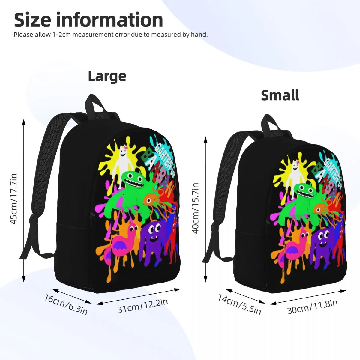 Garten de Banban Canvas bolsa escolar para adolescentes, mochila engraçada para estudantes, mochila para o ensino médio, presente