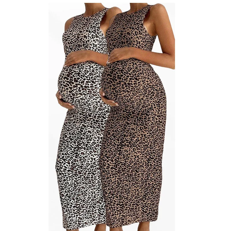 

Dress For Pregnant Women Slim Leopard Print Pregnant Dress Pregnant Premama Party Maternity Evening Dresses Photoshoot Dress